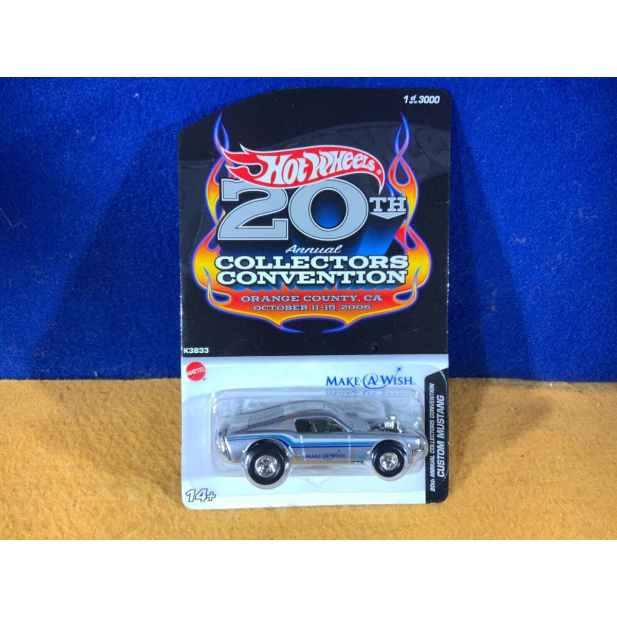 P9-45 Hot Wheels 20th Collectors Convention - Custom Mustang - 2006 -make A Wish