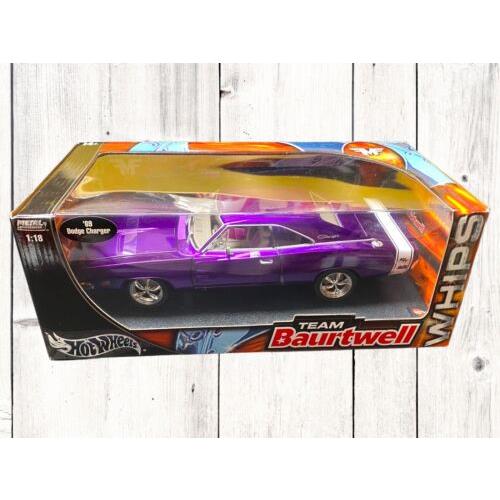 Hot Wheels Metal Collection 1969 Dodge Charger Team Baurtwell Purple