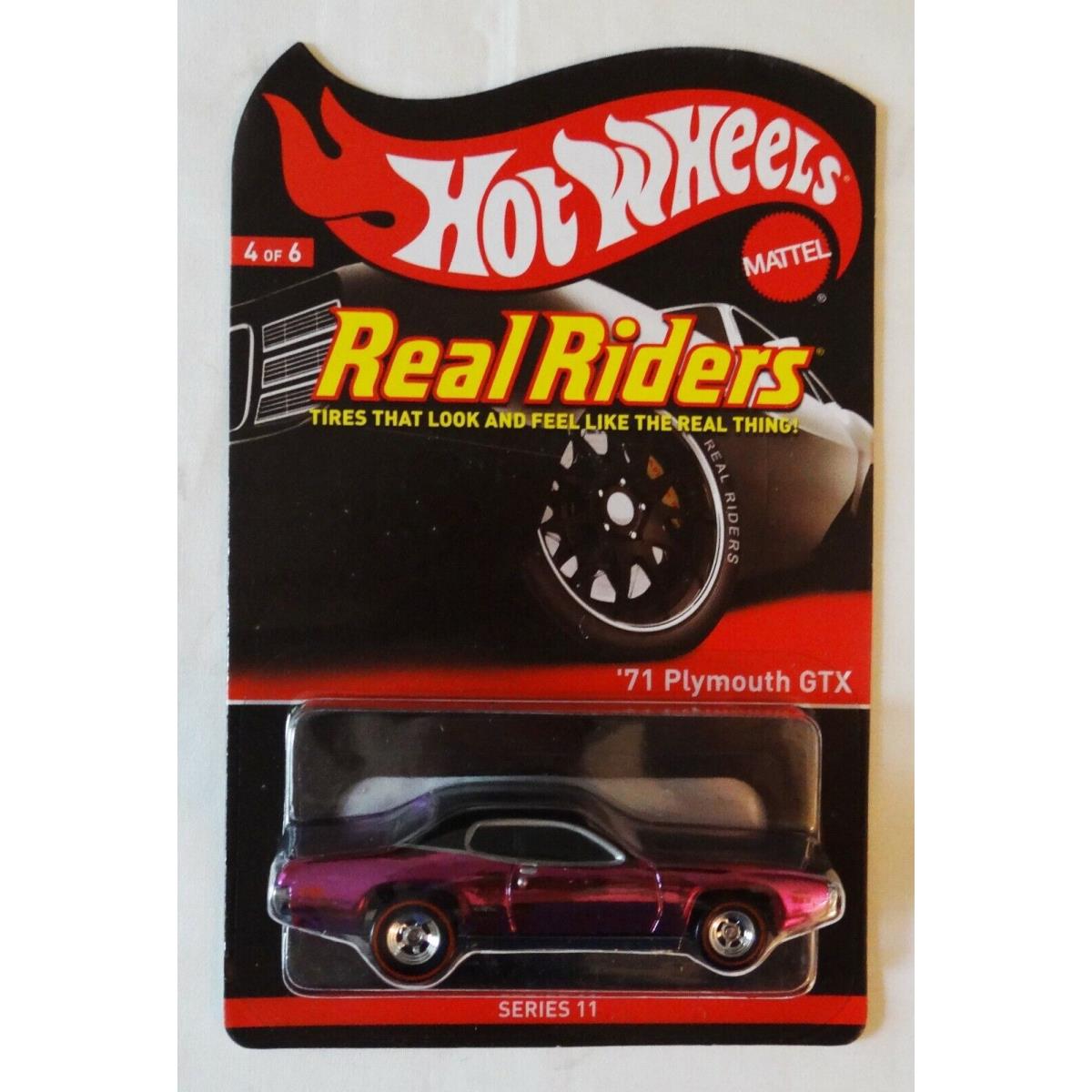 Hot Wheels Real Riders `71 Plymouth Gtx 4 of6 Series 11 2709/4000 Die Cast