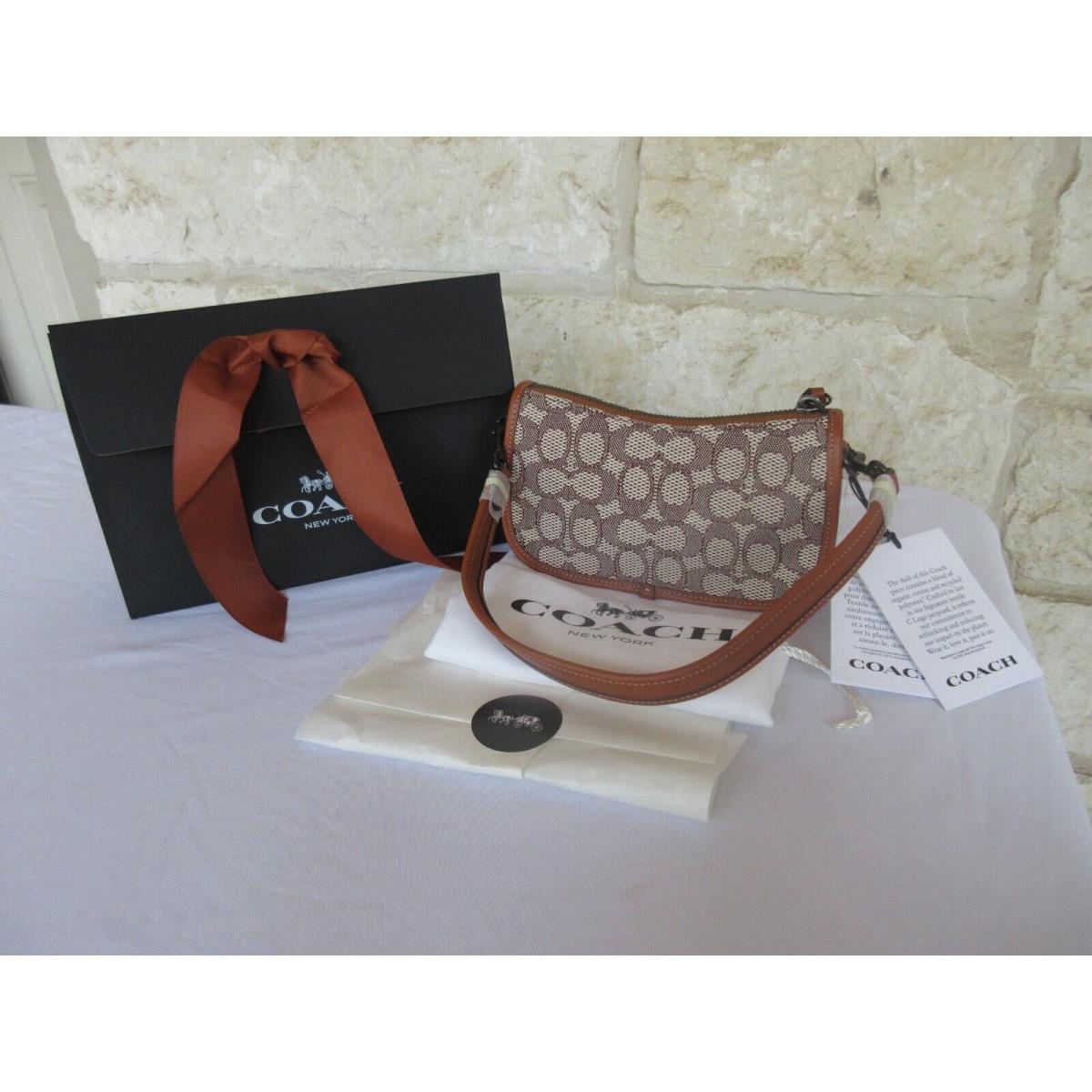 Coach  bag  Signature - Brown Handle/Strap, Pewter Hardware, Burnished Amber Exterior 14