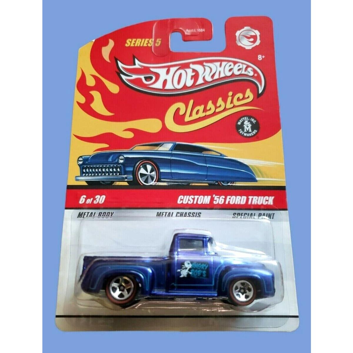 2009 Hot Wheels Custom `56 Ford Truck Classics Series 5 6/30 Blue 1:64 RL5SP MT