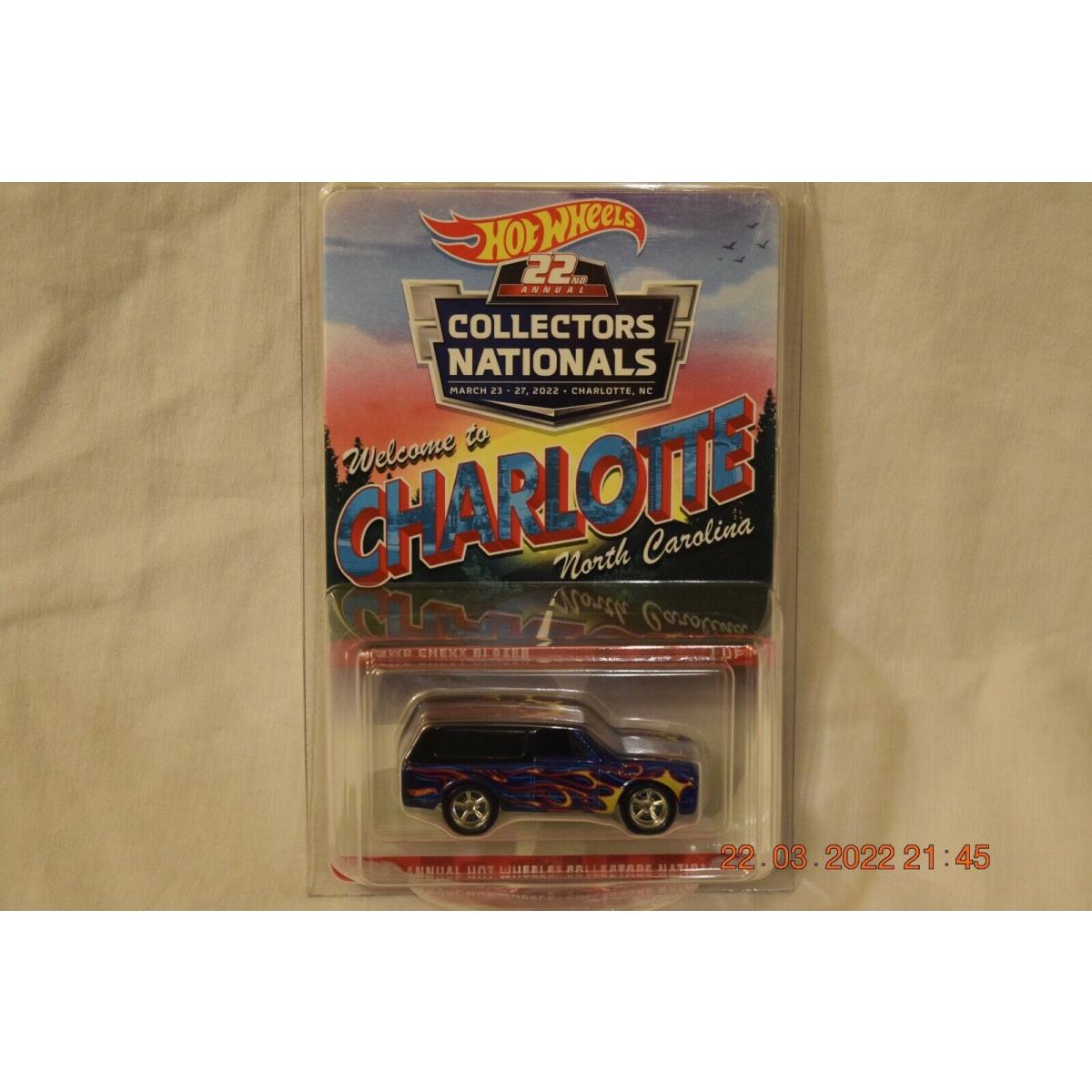 Hot Wheels 22nd Charlotte Nationals Convention 1970 2WD Chevy Blazer Limited