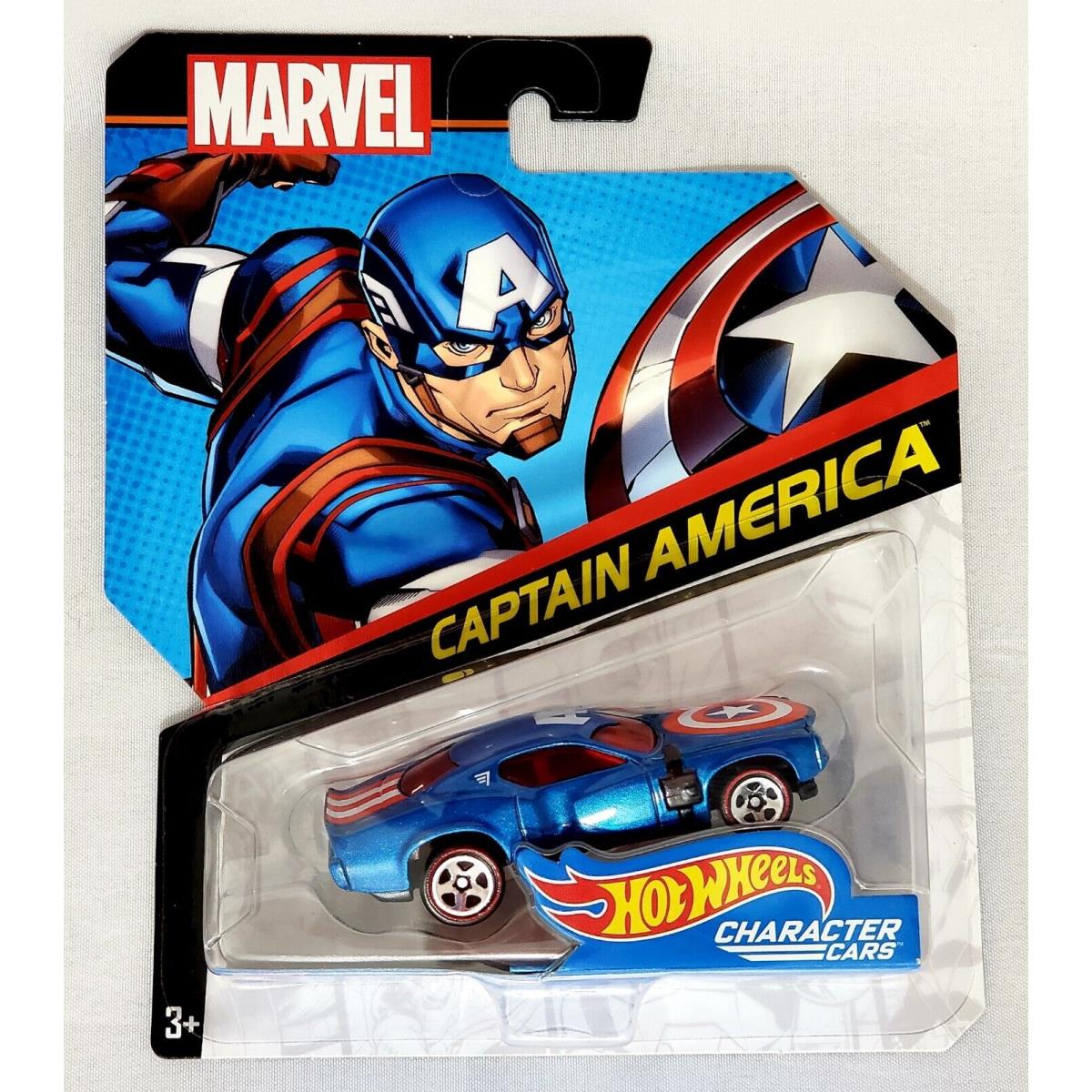 Hot Wheels Character Cars - Captain America - 1:64 Marvel Comics Rare Vhtf
