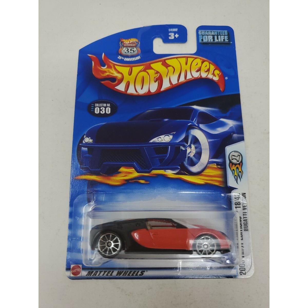 Hot Wheels 2003 30 First Editions 18 Bugatti Veydon Red Black Moc Vhtf