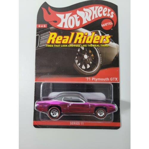 2012 Hot Wheels Rlc Real Riders `71 Plymouth Gtx Series 11 3184/4000 Pink