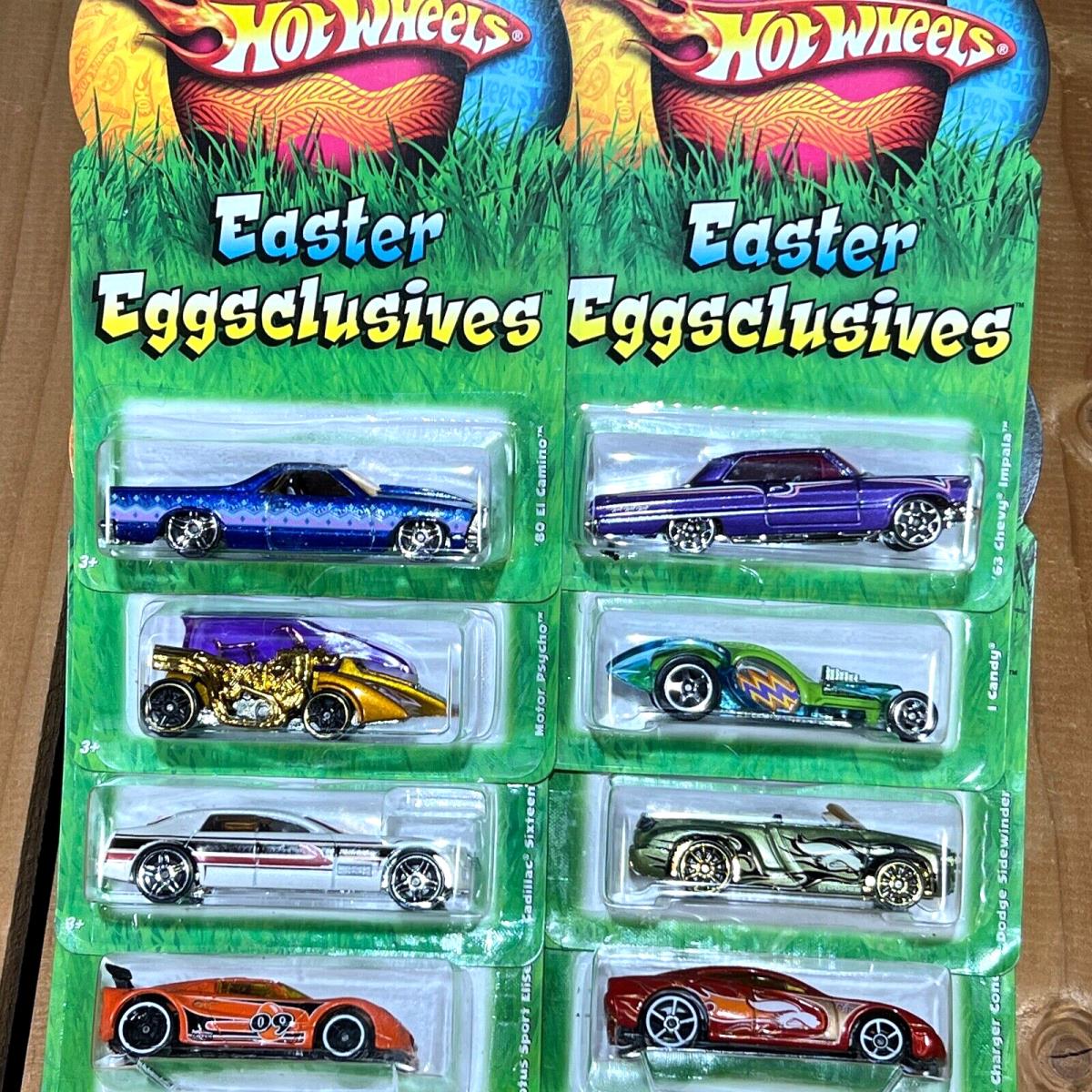 2008 Hot Wheels Easter Eggsclusives Complete Set of 8 Cars 1:64 Diecast