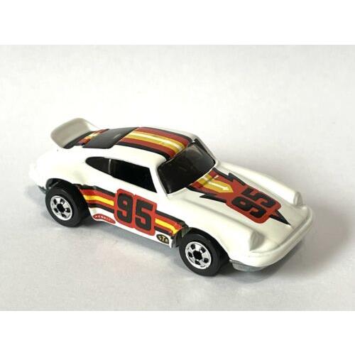Vintage Hot Wheels Porsche P-911 Turbo 1974 White - Chrome Wheel Older Version