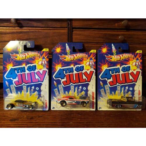 Hot Wheels 4th of July 2 Track T 3 Rodger Dodger 4 Custom `62 Chevy Nip