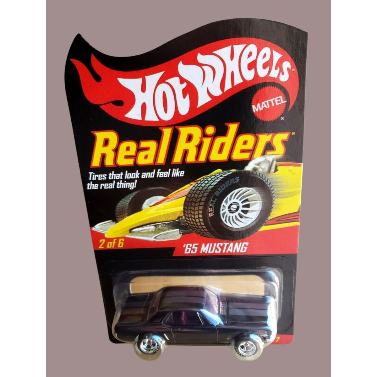 Hot Wheels `65 Mustang Hardtop Real Riders Series 7 Black 1971/10000 1:64 RR5SP