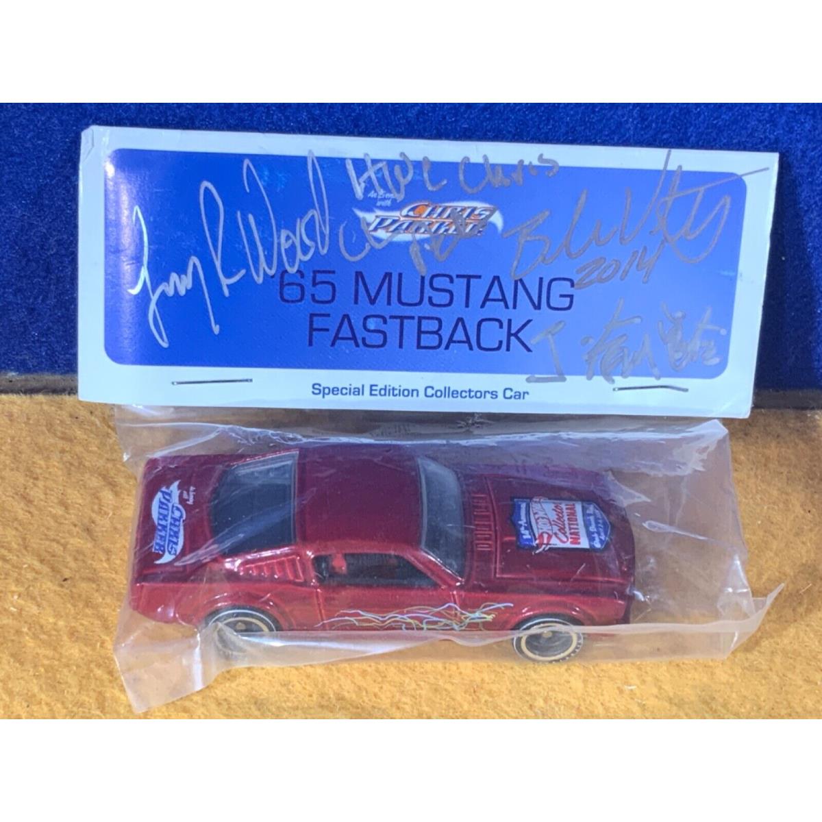 Q9-25 Hot Wheels 14th Collectors Nationals - 65 Mustang Fastback - Autographed