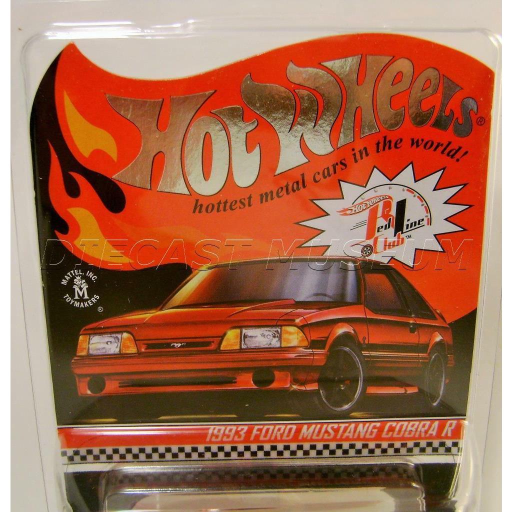 1993 `93 Ford Mustang Cobra R Red Club Car Rlc IN Hand Hot Wheels Diecast 2022