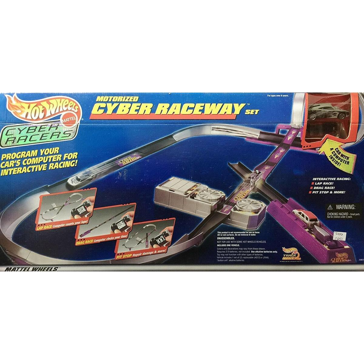 Hot Wheels Cyber Racers Motorized Cyber Raceway - 1998