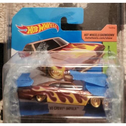 2014 Hot Wheels - `65 Chevy Impala - Super Treasure Hunt - Non-mint Card