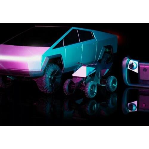2021 Rlc Hot Wheels R/c 1:10 Tesla Cyber Truck/cyberquad