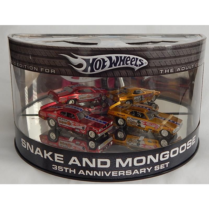 Funny Cars 1970s Dragsters Hot Wheels Snake Mongoose 35th Anniversary Box Set