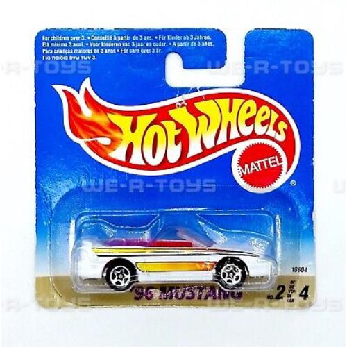 Hot Wheels Rare Short Card 96` Mustang 1996 Mattel Nrfp