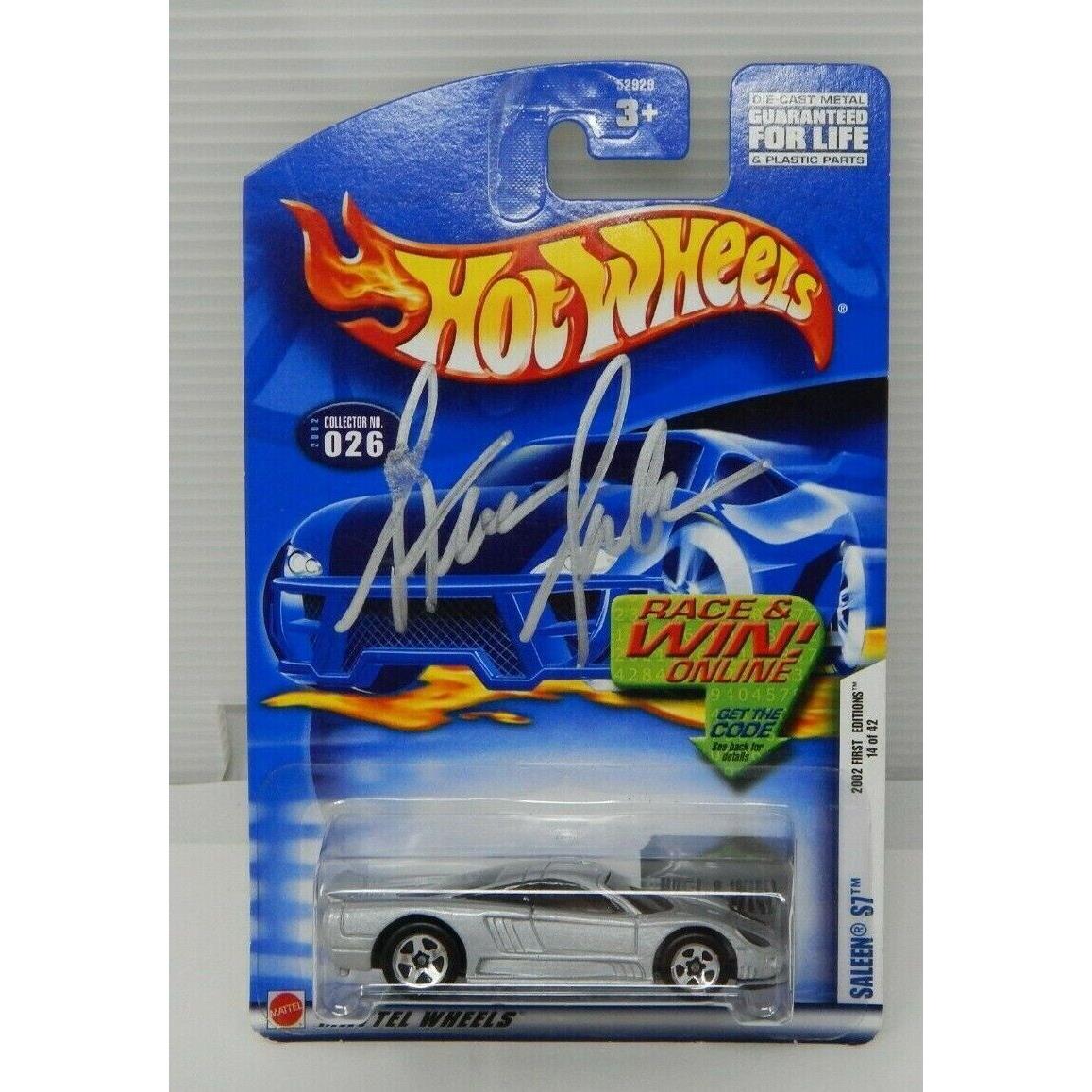 Hot Wheels Collector No. 026 Saleen S7 Signed by Steve Saleen 2002 First Edition