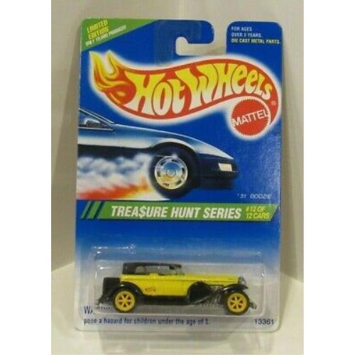 1995 Hot Wheels Treasure Hunt 12 - `31 Doozie Yellow PC6 Duesenberg 1931