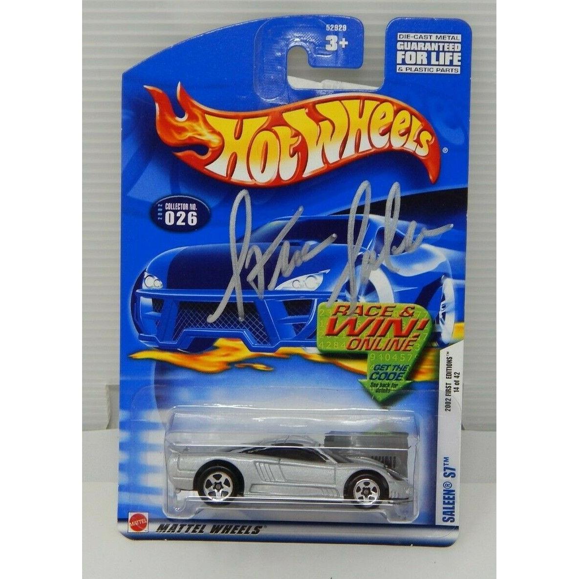 Hot Wheels Collector No. 026 Saleen S7 Signed by Steve Saleen 2002 First Edition