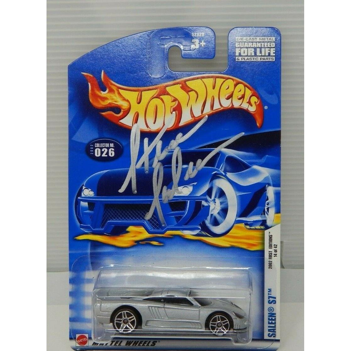 Hot Wheels Collector No. 026 Saleen S7 Signed by Steve Saleen 2002 First Edition