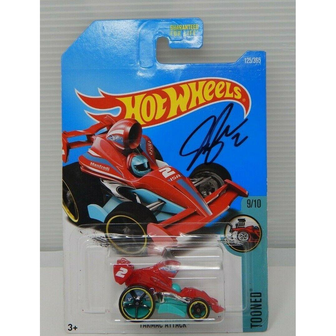 Hot Wheels HW Racing Trarmac Attack Red Signed by Josef Newgarden