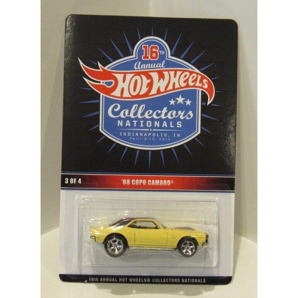 Hot Wheels 16th Nationals/convention `68 Copo Camaro Yellow Only 2400 Made