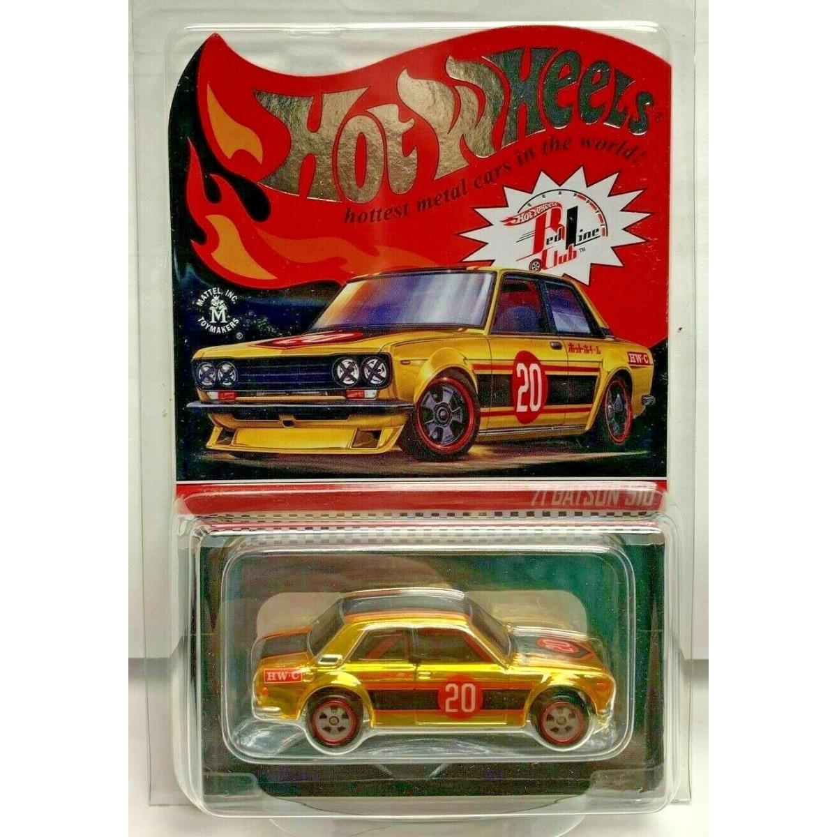 Hot Wheels 2020 Red Line Club Car Rlc Spec Yellow `71 Datsun 510 Bluebird /15000