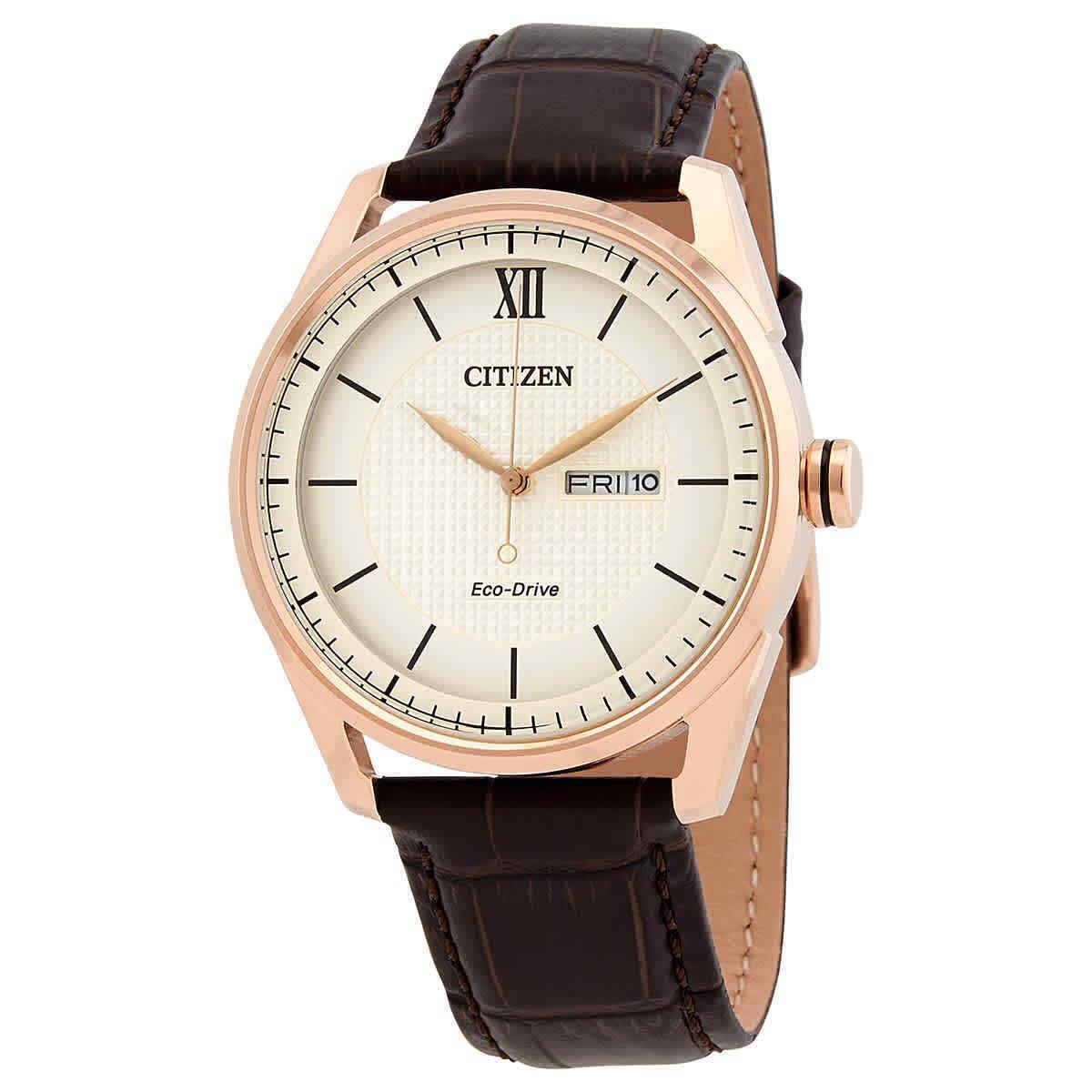 Citizen Eco-drive Classic Ivory Dial Men`s Watch AW0082-01A