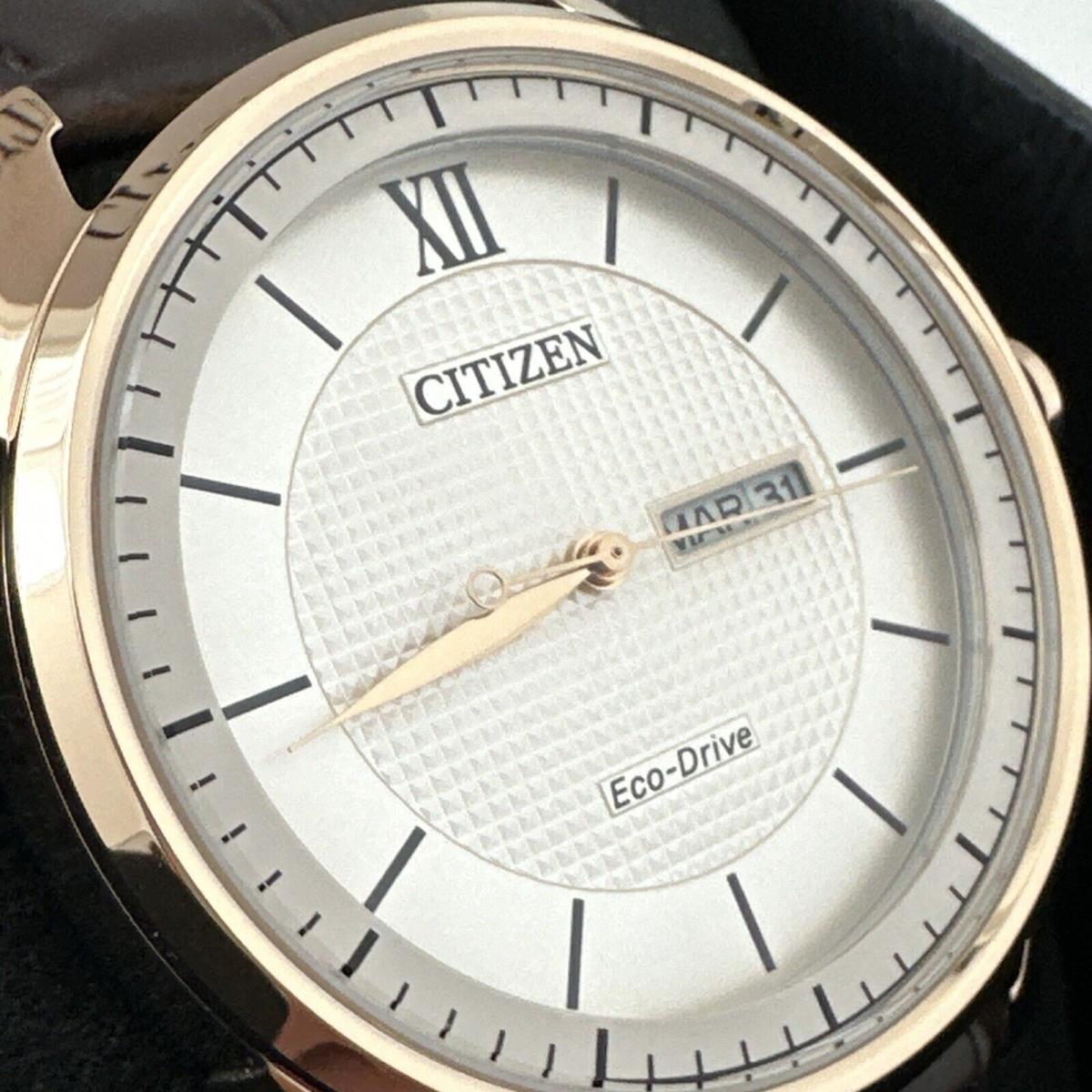 Citizen Men`s Eco Drive Classic Watch Rose Gold-tone Stainless Steel AW0082-01A