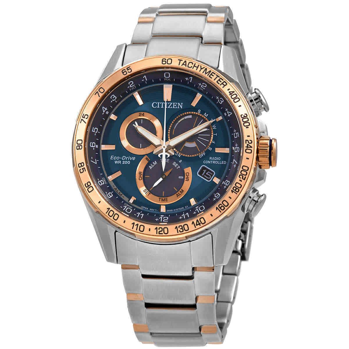 Citizen Pcat Chronograph Eco-drive Blue Dial Men`s Watch CB5916-59L