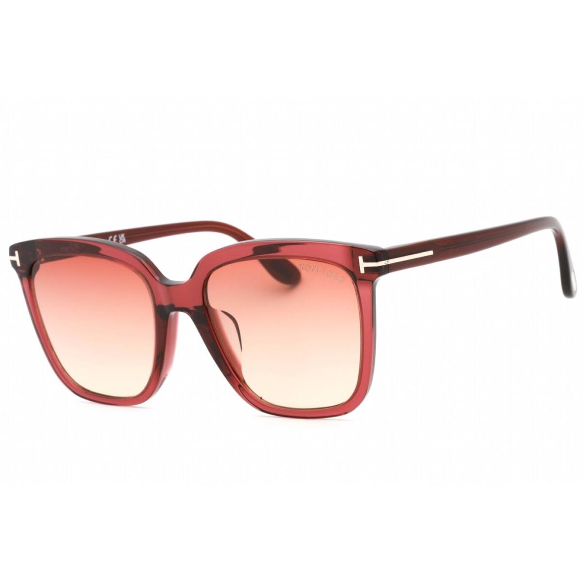 Tom Ford Women`s Sunglasses Shiny Bordeaux Full Rim Rectangular FT0958-D 69T