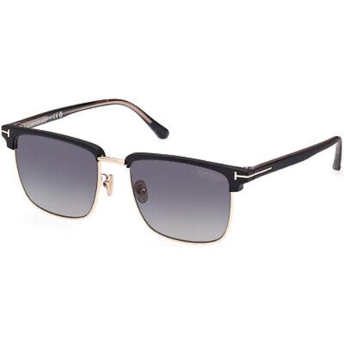 Tom Ford FT0997 H 02D Injected Mate Black Smoke Polarized 55 mm Men`s Sunglasses