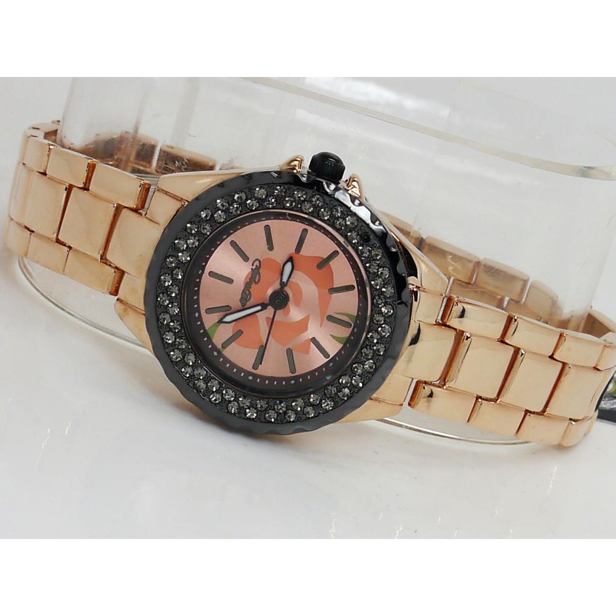 ED Hardy 1117-RG Royale Rose Gold Steel Womens Watch Crystals