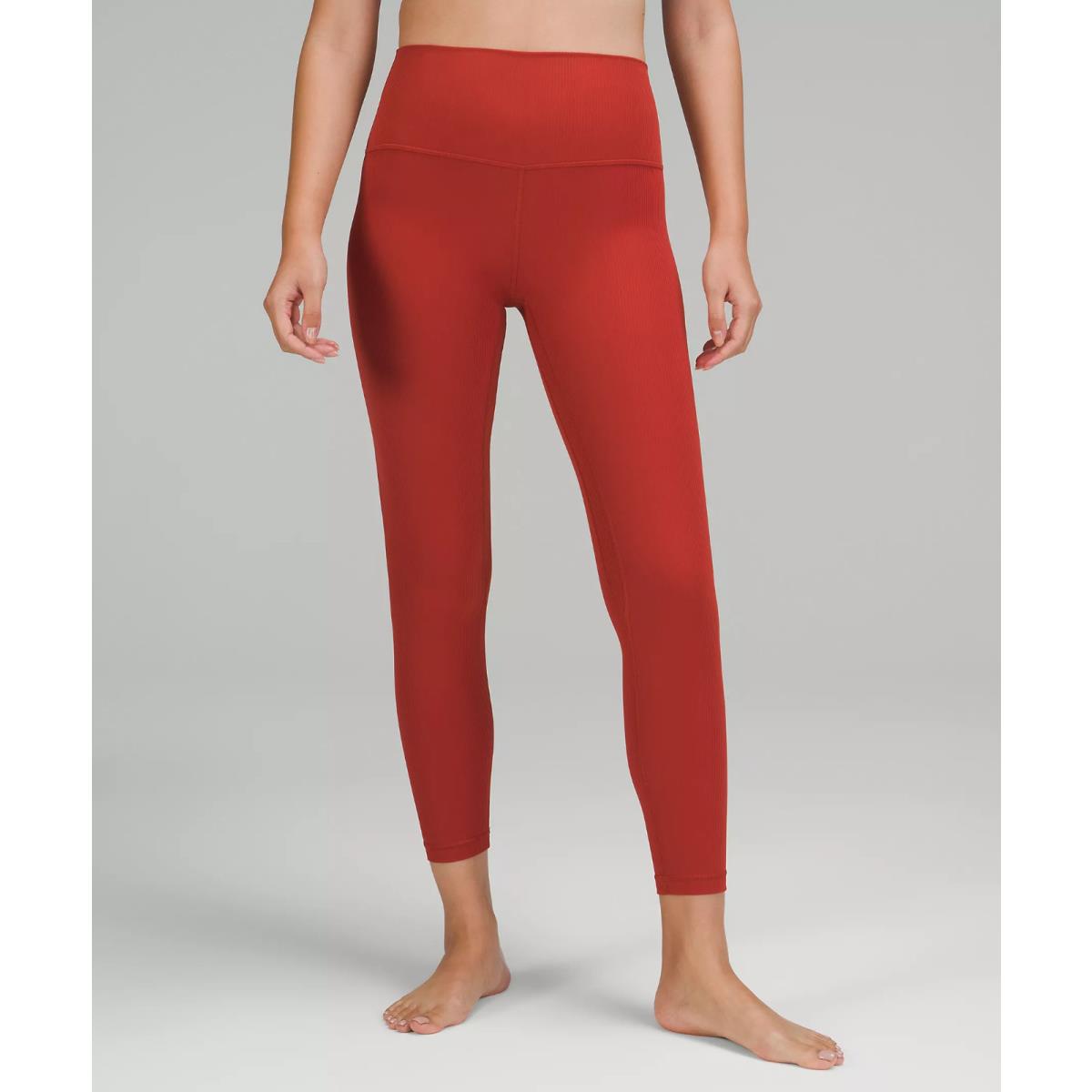 Lululemon Align Ribbed High Rise Pant 25 Inseam Retail Cayenne