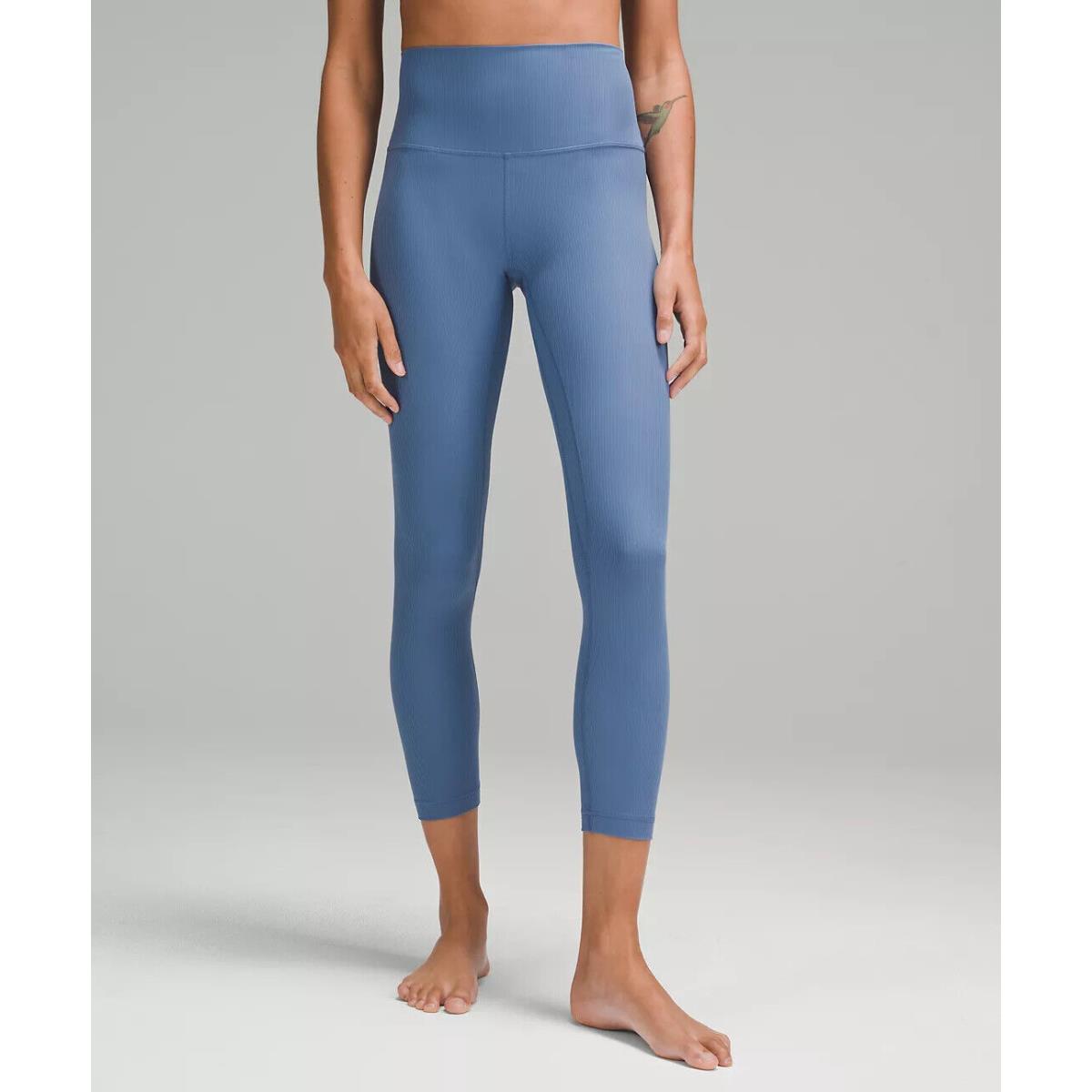 Lululemon Align Ribbed High Rise Pant 25 Inseam Retail Oasis Blue