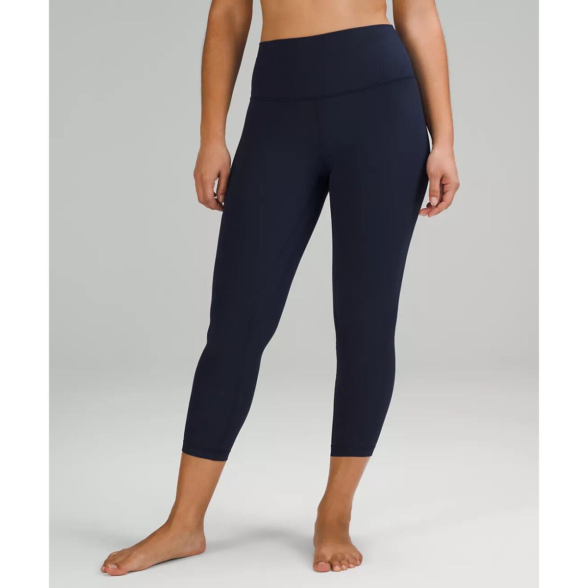 Lululemon Align Ribbed High Rise Pant 25 Inseam Retail True Navy