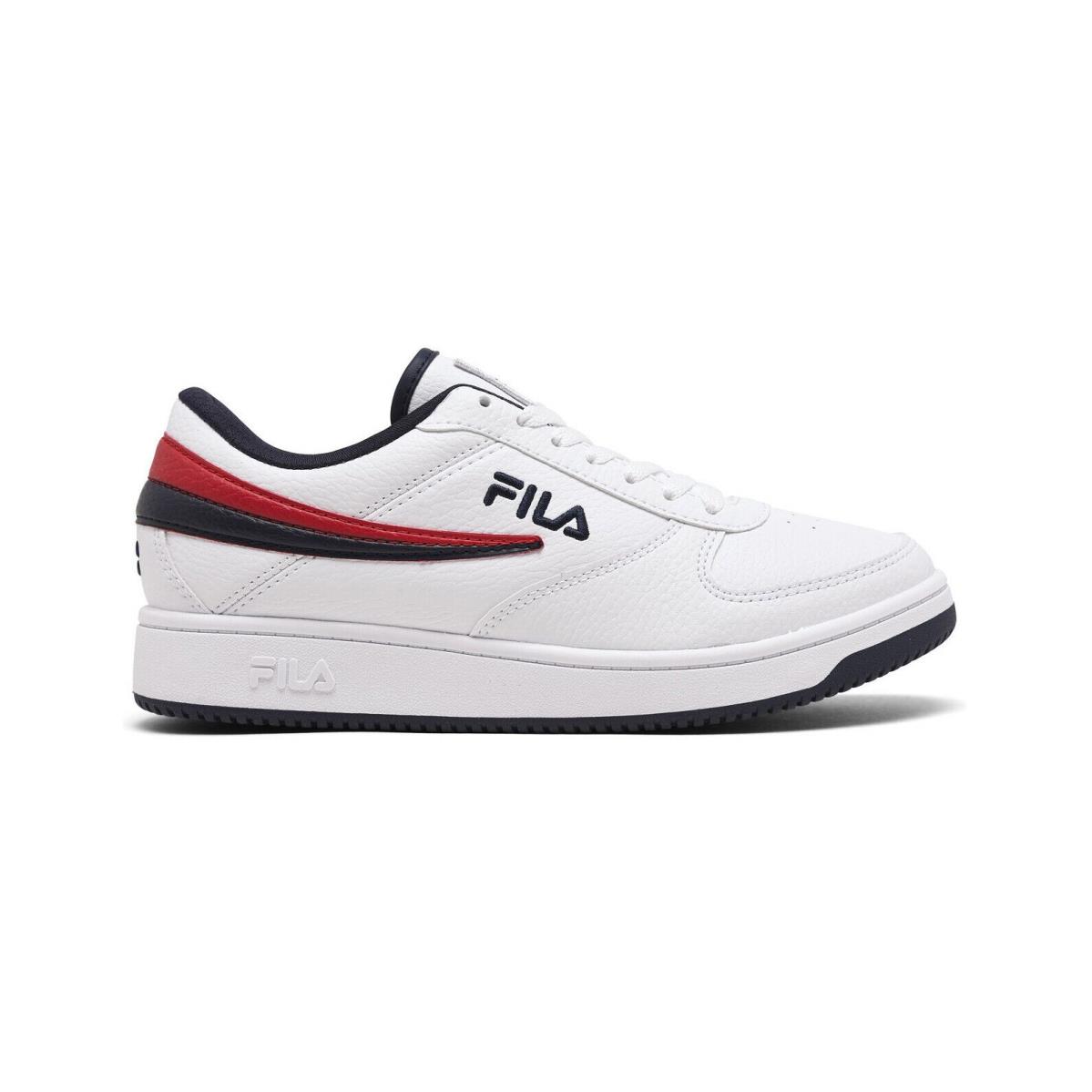 Fila Men A-low White Navy Red Synthetic Leather Low Top Shoes Sneakers