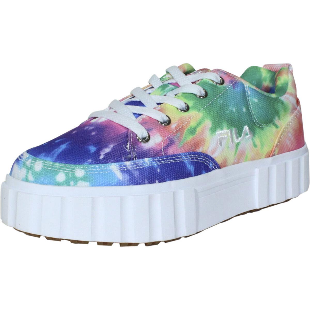 Fila Sandblast Low Tie Dye Sneakers Multi/white Women`s Platform Shoes Sz: 6.5