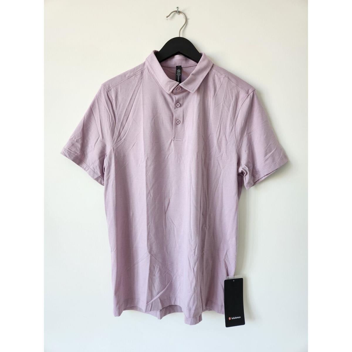Men`s Lululemon Evolution Slim Fit Short Sleeve Polo Shirt Pkpi Pink 2XL