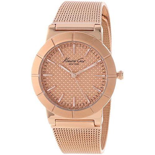 Kenneth Cole York Womens Classic Triple Rose Gold Mesh Bracelet Watch KC4908