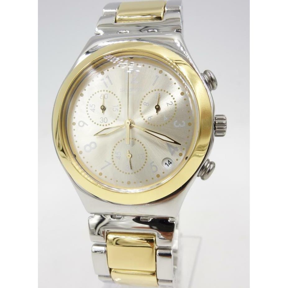 Swatch Dreamnight Golden Chronograph Watch 40mm YCS590G