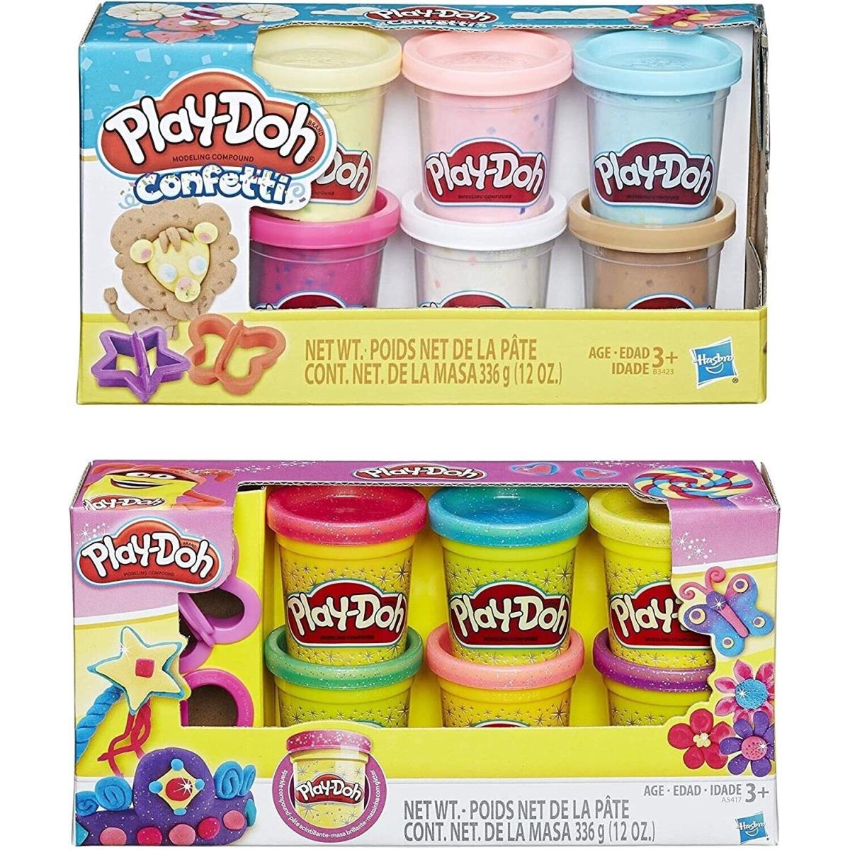 Play-doh Set of 2 Confetti and Sparkle Compound Collections