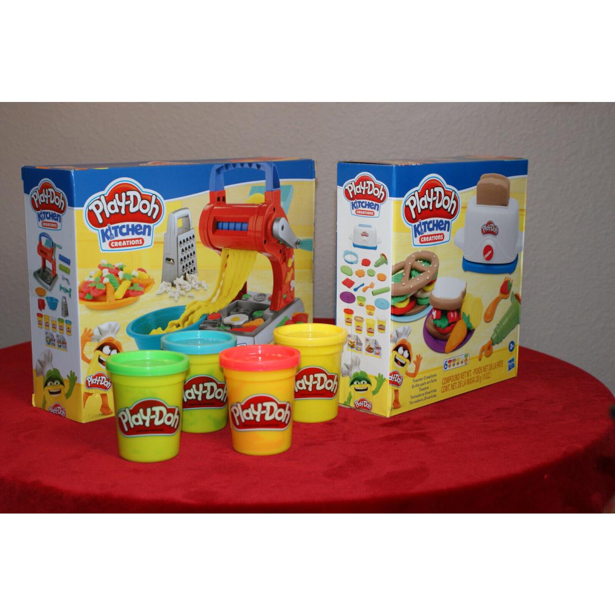 Play-doh Kitchen Creations Bundle: Toaster Creations - Noodle Party Sets Bonus