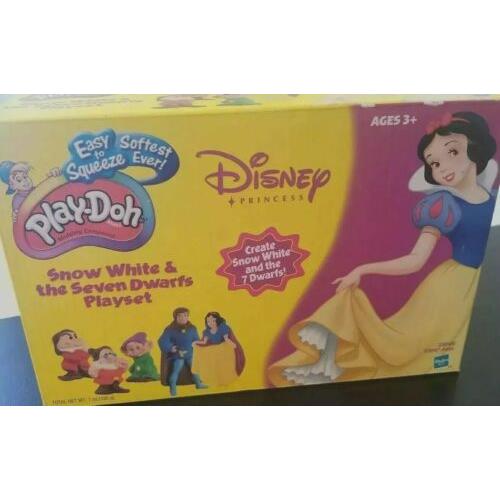 Vtg 2002 Play-doh Disney Snow White Seven Dwarfs Bundle Hasbro