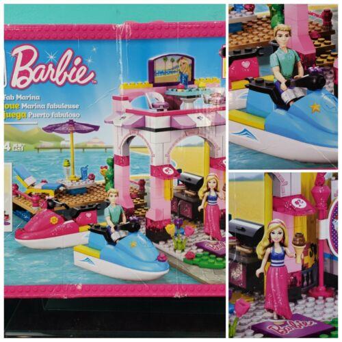 Mega Bloks Barbie Build `n Play Fab Marina Jet Ski Ken Blocks 80252 254 Pcs