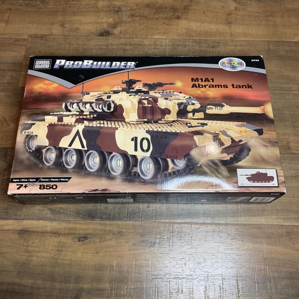 Mega Bloks Probuilder M1A1 Abrams Tank Set 9734 Building Blocks 2002