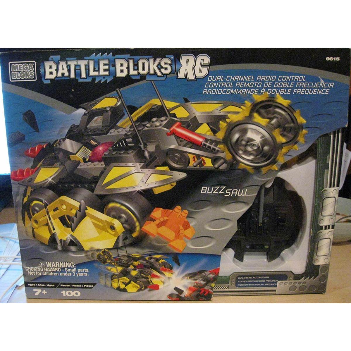 Mega Bloks Battle Bloks RC Remote Controll Buzzsaw 100 Pieces 9615
