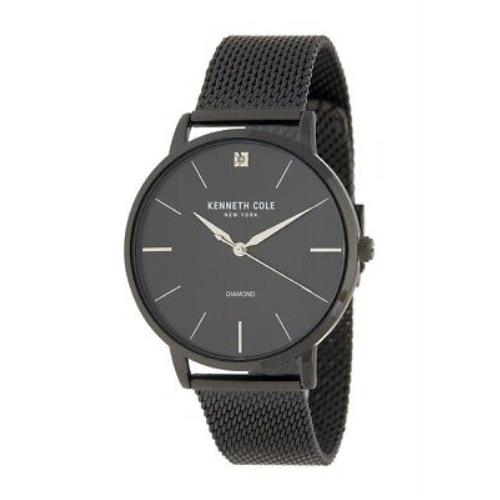 Kenneth Cole KC50738008 Black Dial Black IP Stainless Steel Men`s Watch