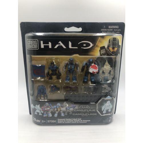 Mega Bloks Halo Covenant Cobalt Combat Unit 97084 28 Pieces Package