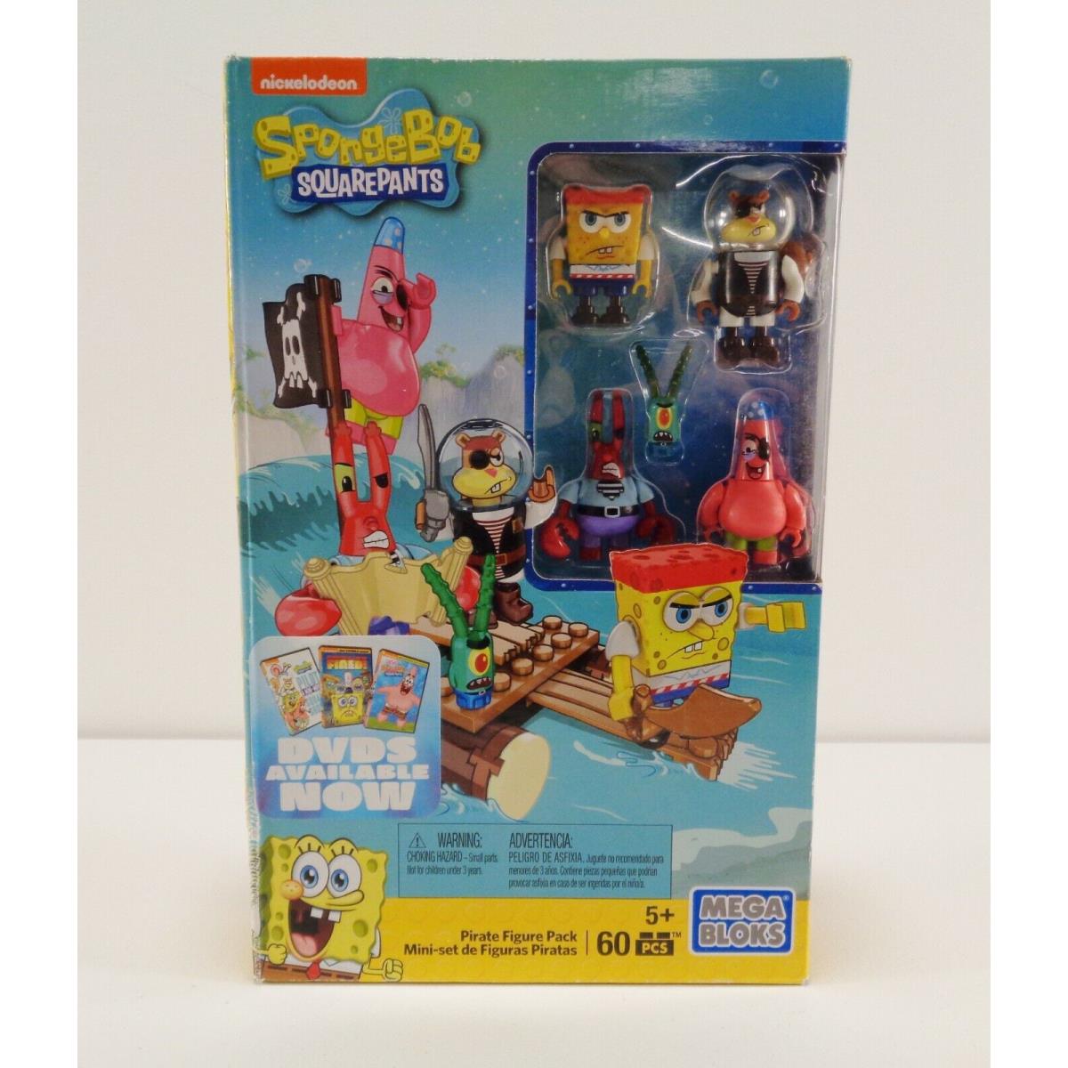 Mega Bloks Nickelodeon Sponge Bob Squarepants Pirate Figure Pack 2015 Viacom